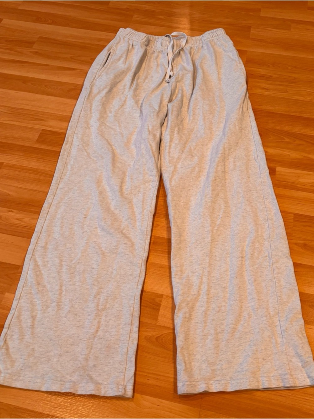 John Galt Wide Leg Light Gray Joggers‎